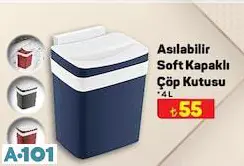 ASILABİLİR SOFT KAPAKLI ÇÖP KUTUSU 4 L